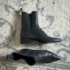 Zara leather booties
